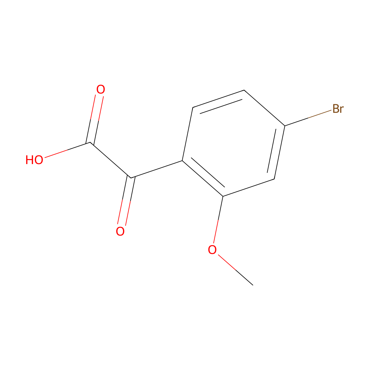 2-(4-Bromo-2-methoxyphenyl)-2-oxoacetic acid molecular structure, CAS 1897334-40-5