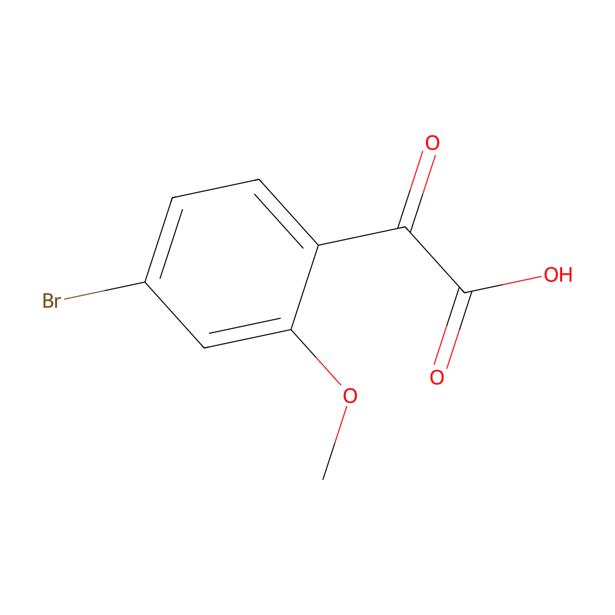 2-(4-Bromo-2-methoxyphenyl)-2-oxoacetic acid molecular structure, CAS 1897334-40-5