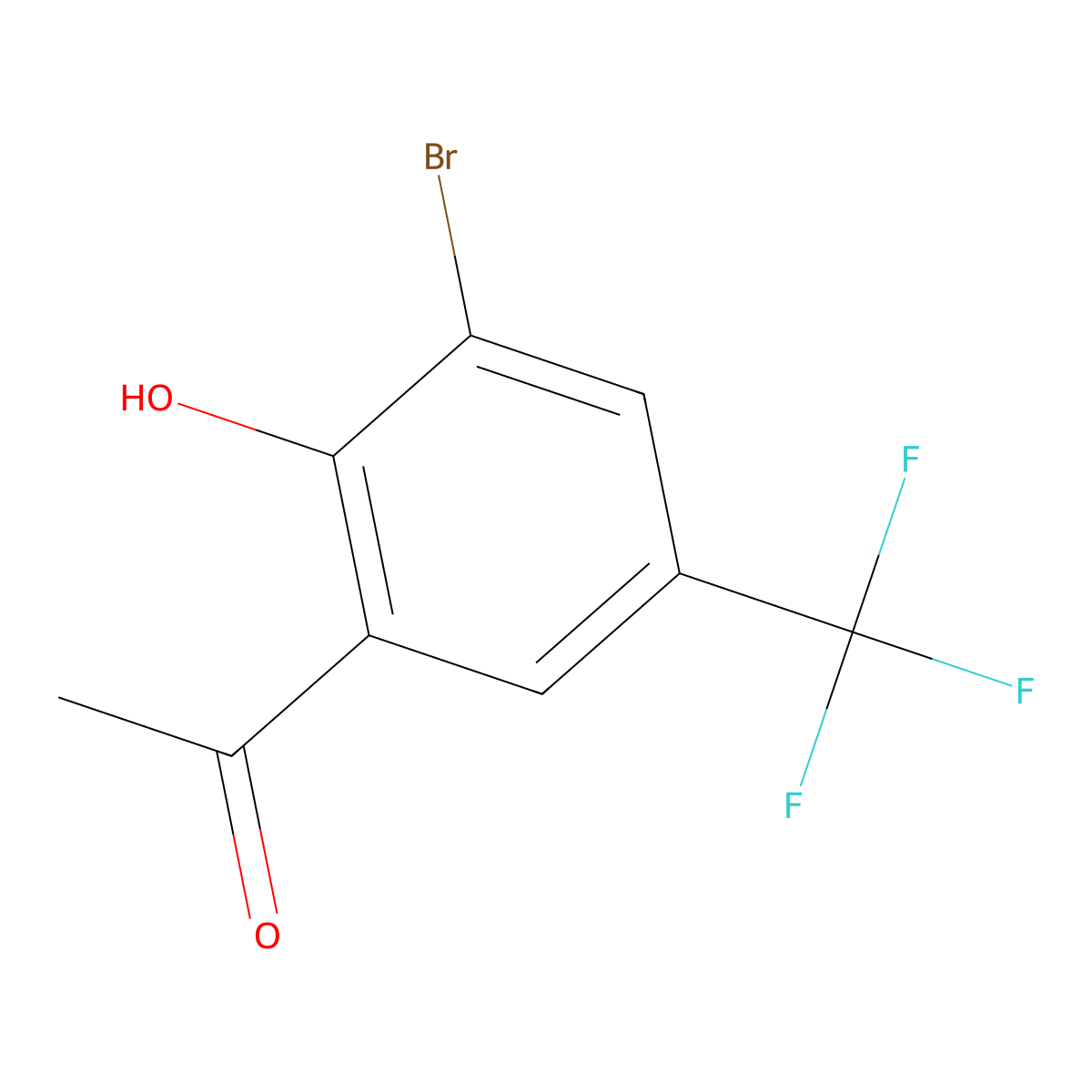 1-[3-Bromo-2-hydroxy-5-(trifluoromethyl)phenyl]ethanone molecular structure, CAS 1897342-52-7