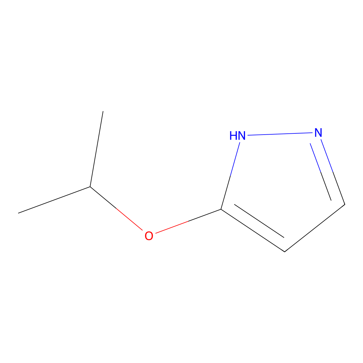 3-(propan-2-yloxy)-1H-pyrazole molecular structure, CAS 1897388-33-8
