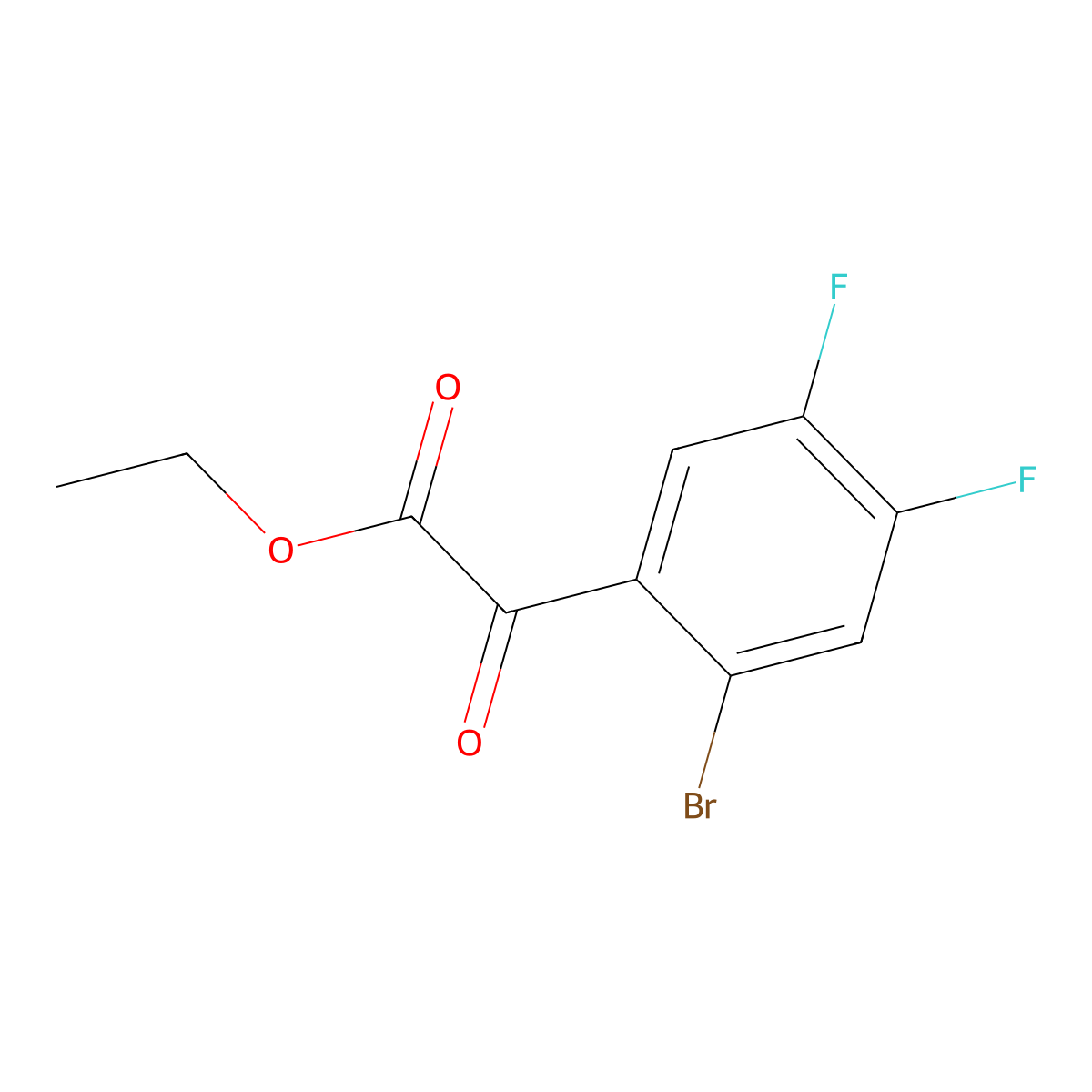 Ethyl 2-bromo-4,5-difluoro-alpha-oxobenZeneacetate molecular structure, CAS 1897400-68-8