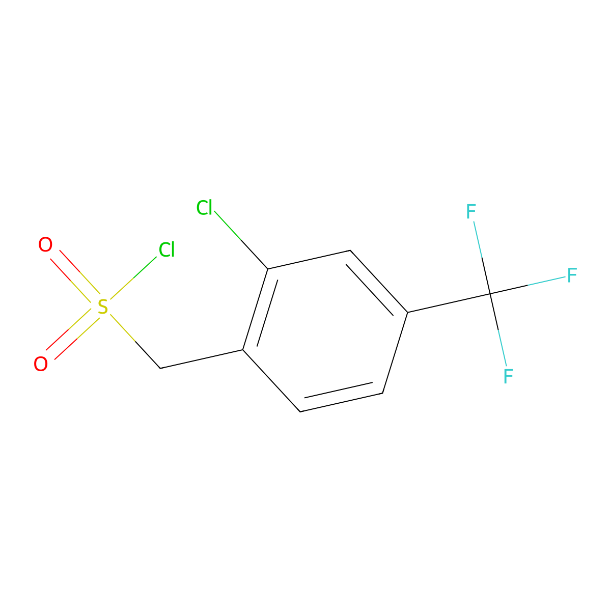 [2-Chloro-4-(trifluoromethyl)phenyl]methanesulfonylchloride molecular structure, CAS 1897400-77-9
