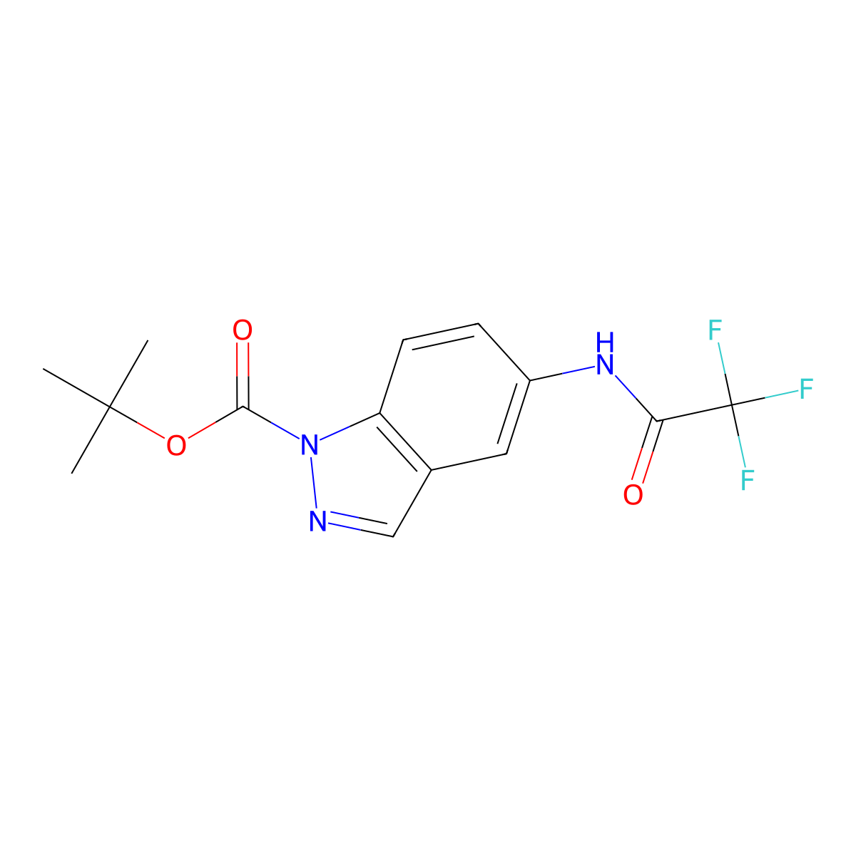 tert-Butyl 5-(trifluoroacetamido)indazole-1-carboxylate molecular structure, CAS 1897454-97-5