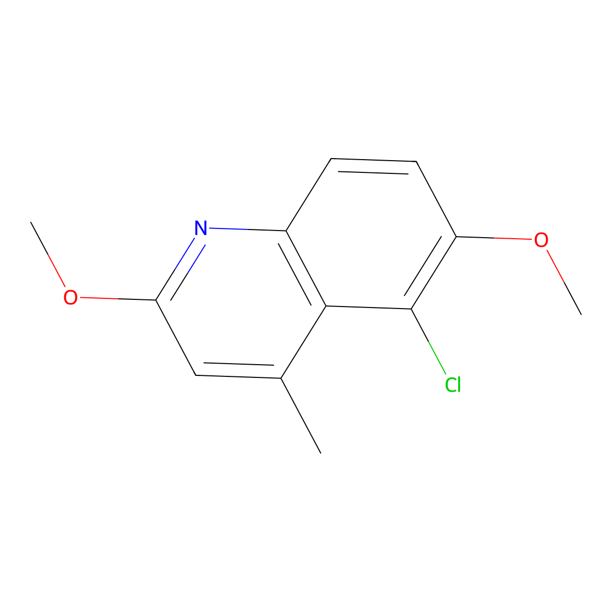 5-Chloro-2,6-dimethoxy-4-methylquinoline molecular structure, CAS 189746-19-8