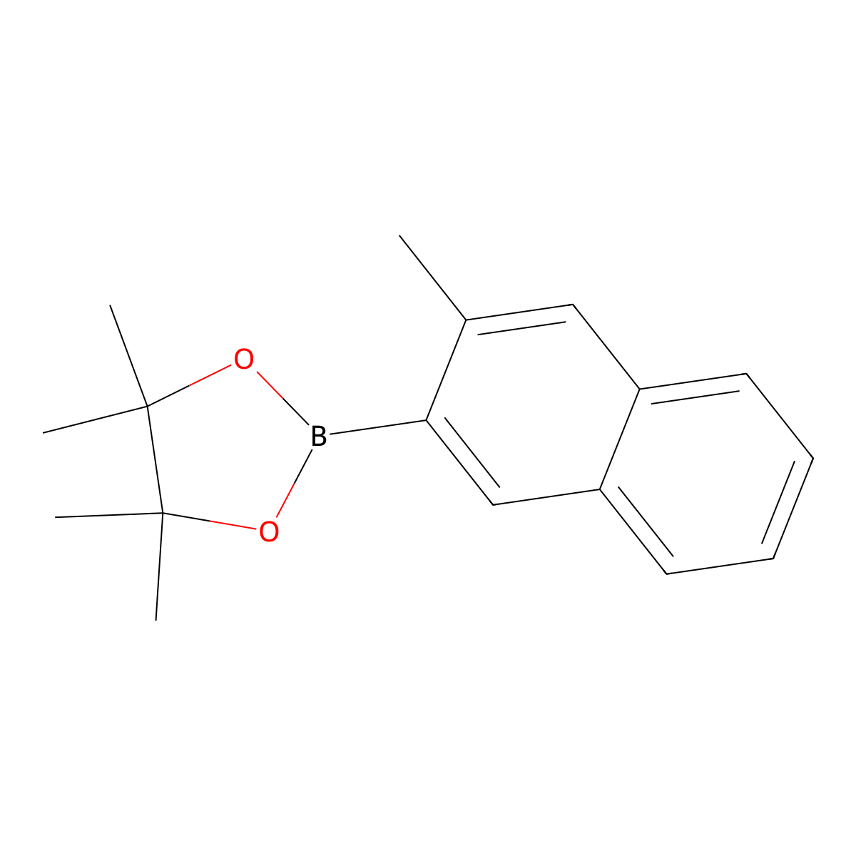 4,4,5,5-Tetramethyl-2-(3-methylnaphthalen-2-YL)-1,3,2-dioxaborolane molecular structure, CAS 1897467-19-4