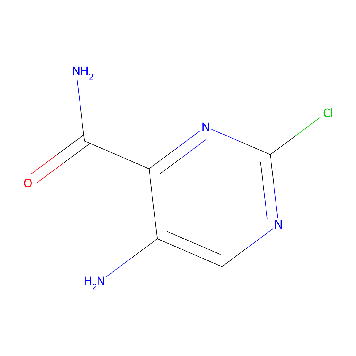 5-Amino-2-chloropyrimidine-4-carboxamide molecular structure, CAS 189747-29-3