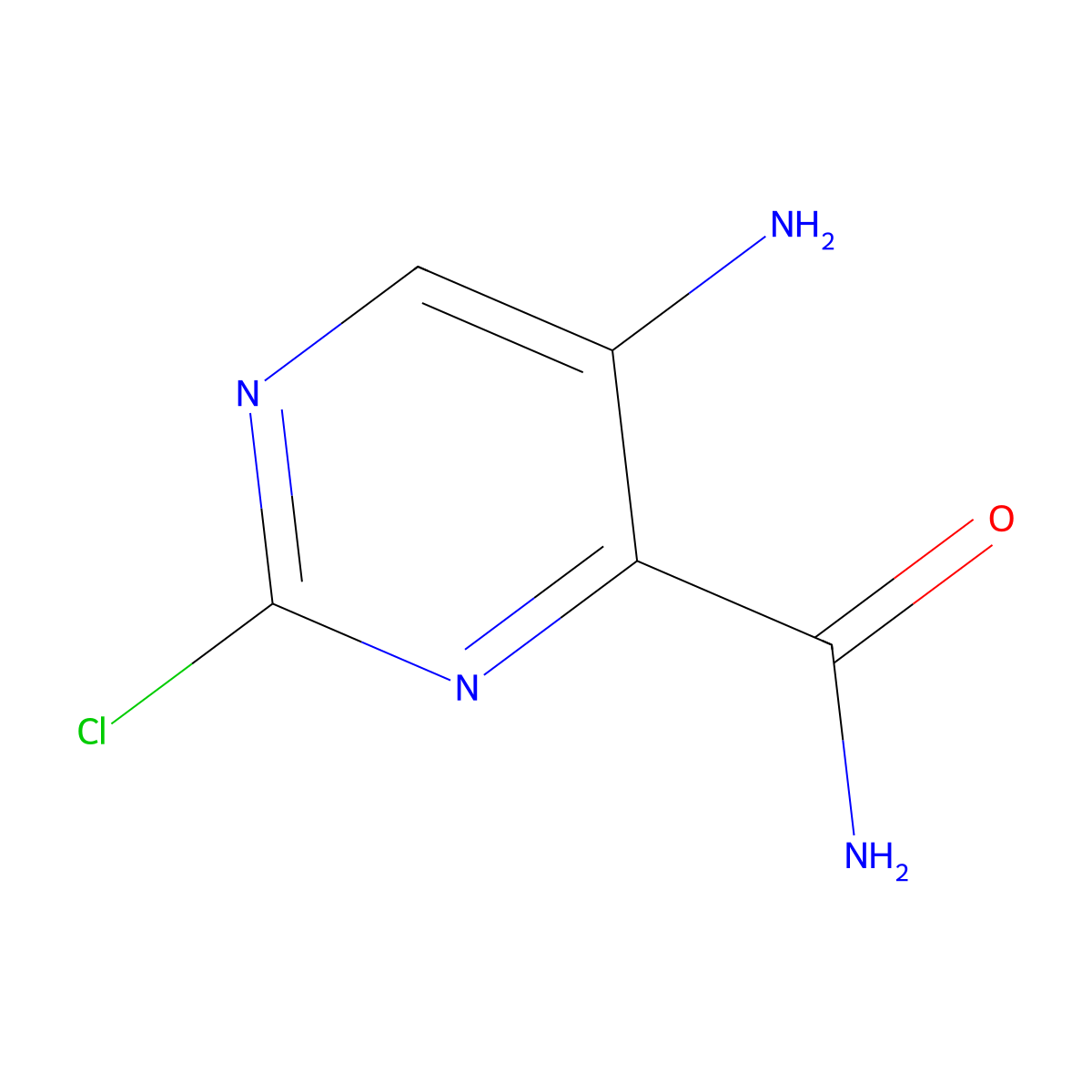 5-Amino-2-chloropyrimidine-4-carboxamide molecular structure, CAS 189747-29-3
