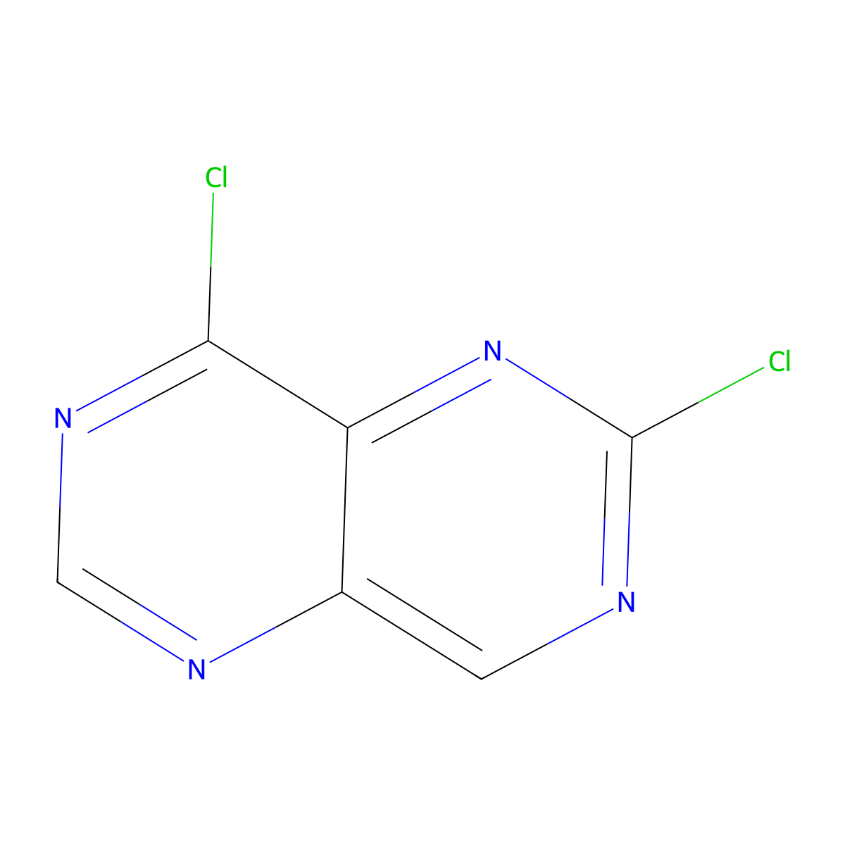 2,8-Dichloropyrimido[5,4-D]pyrimidine molecular structure, CAS 189747-34-0