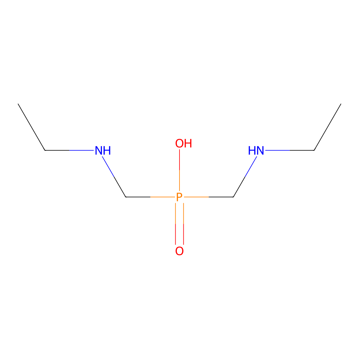 Bis((ethylamino)methyl)phosphinic acid molecular structure, CAS 18975-83-2
