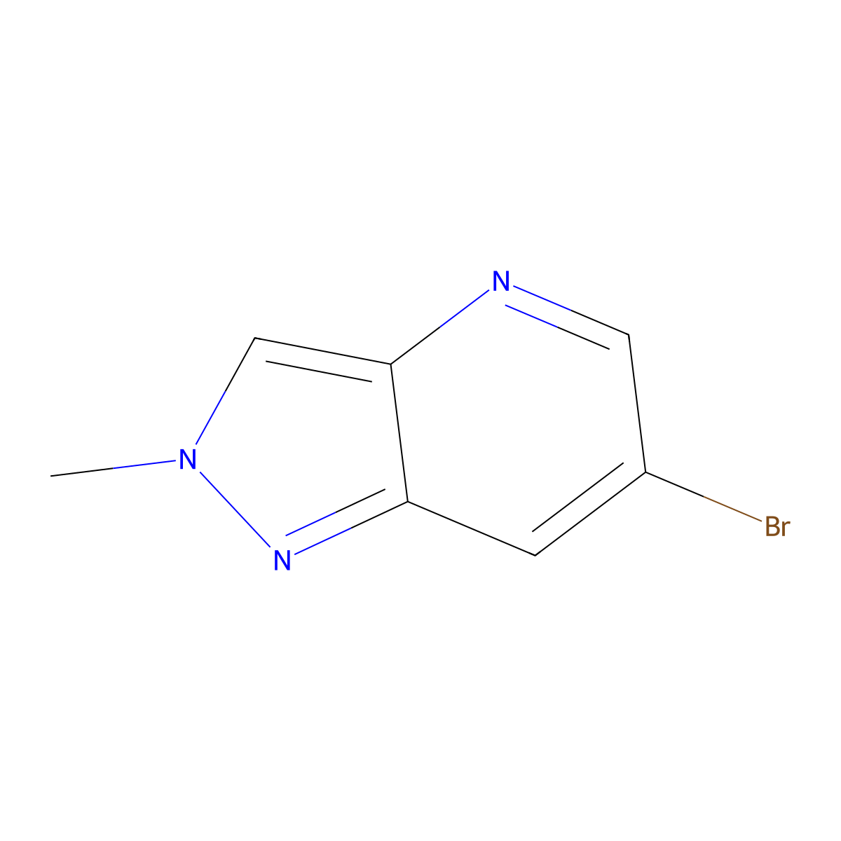 6-bromo-2-methyl-2H-pyrazolo[4,3-b]pyridine molecular structure, CAS 1897500-19-4