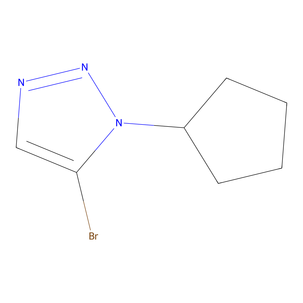 5-Bromo-1-cyclopentyl-triazole molecular structure, CAS 1897511-45-3
