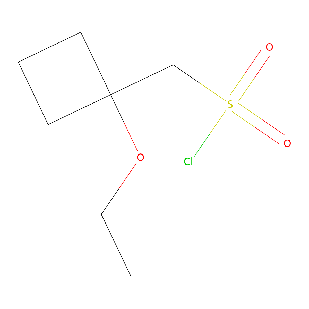(1-Ethoxycyclobutyl)methanesulfonyl chloride molecular structure, CAS 1897515-10-4