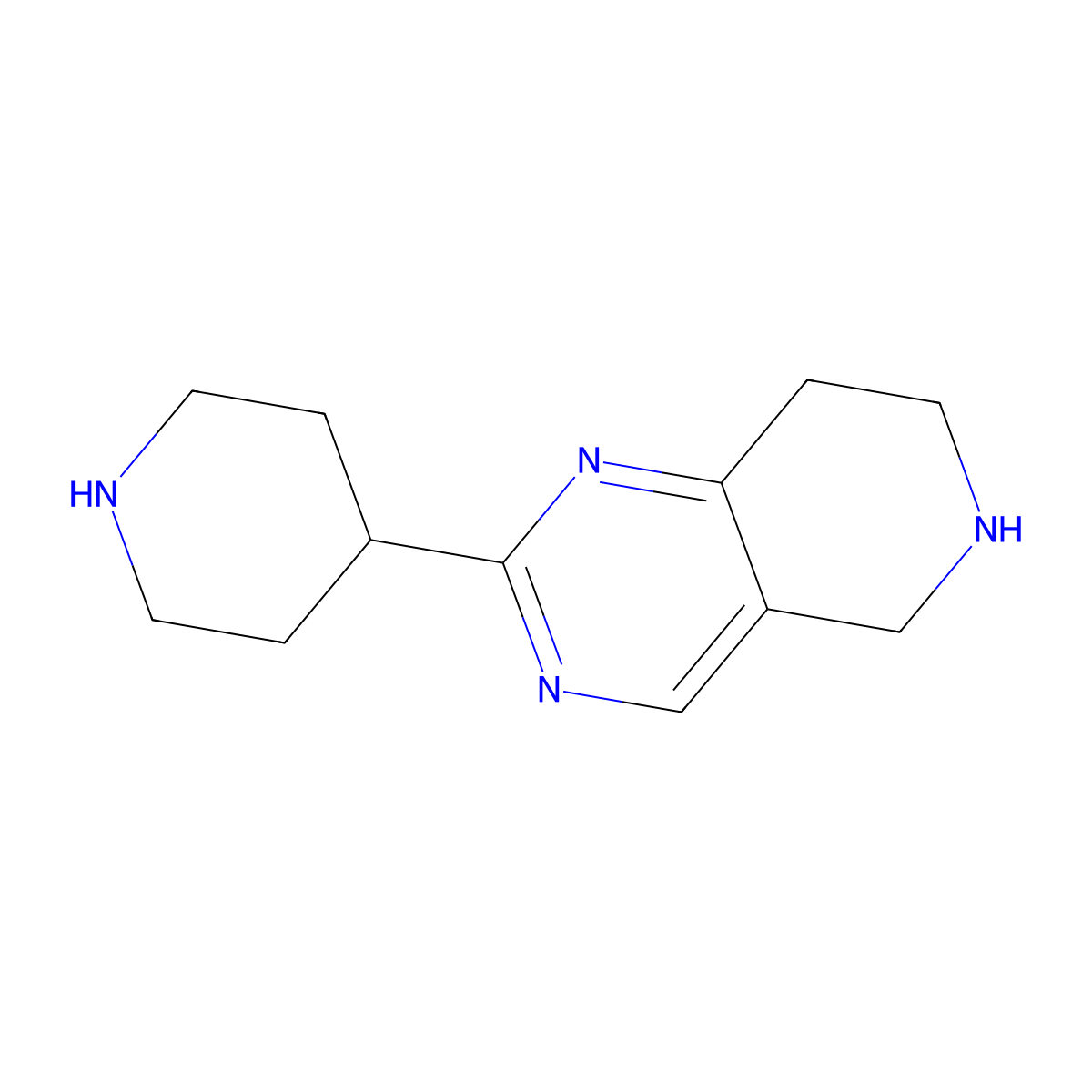 4-{5H,6H,7H,8H-pyrido[4,3-d]pyrimidin-2-yl}piperidine molecular structure, CAS 1897516-76-5