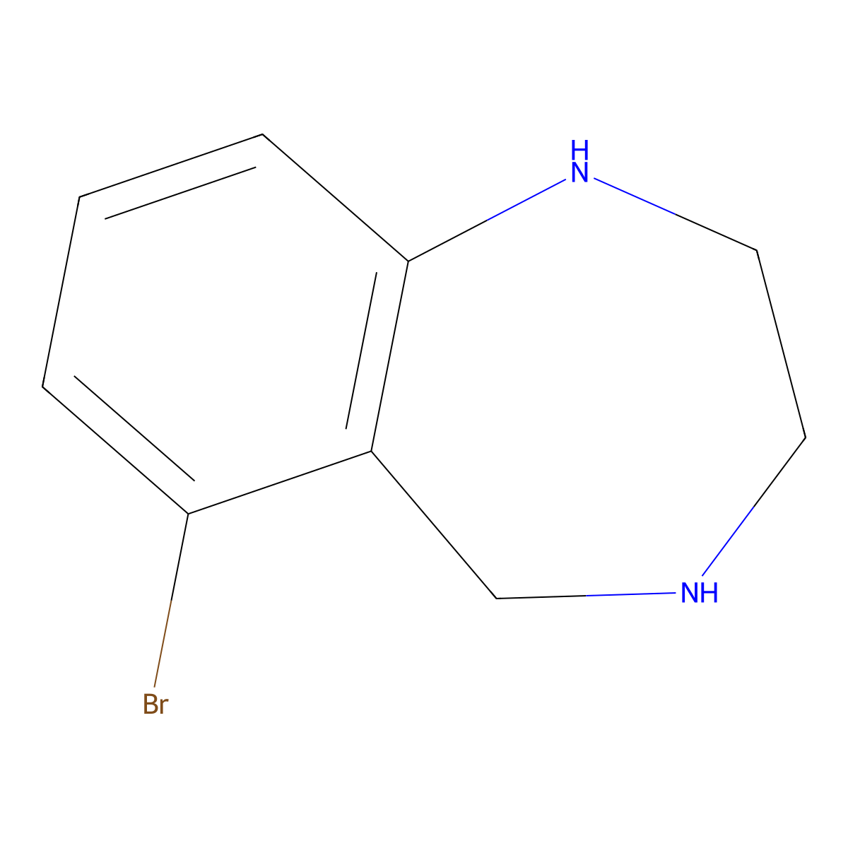 6-bromo-2,3,4,5-tetrahydro-1H-1,4-benzodiazepine molecular structure, CAS 1897518-46-5