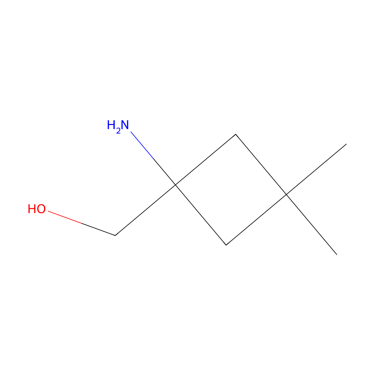 (1-Amino-3,3-dimethylcyclobutyl)methanol molecular structure, CAS 1897520-29-4
