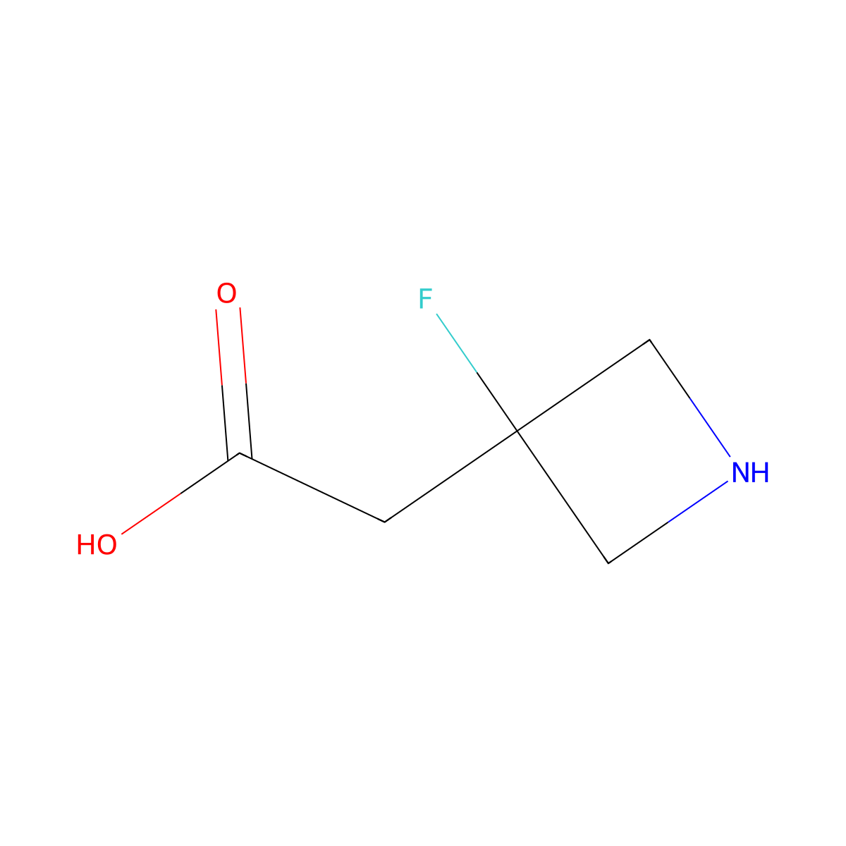 2-(3-Fluoroazetidin-3-yl)acetic acid molecular structure, CAS 1897520-44-3