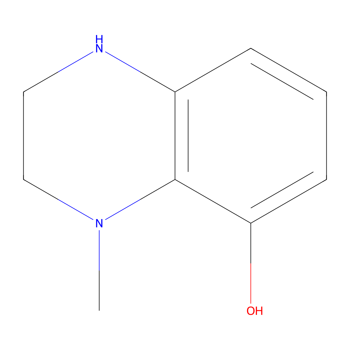 4-Methyl-1,2,3,4-tetrahydroquinoxalin-5-ol molecular structure, CAS 1897529-68-8