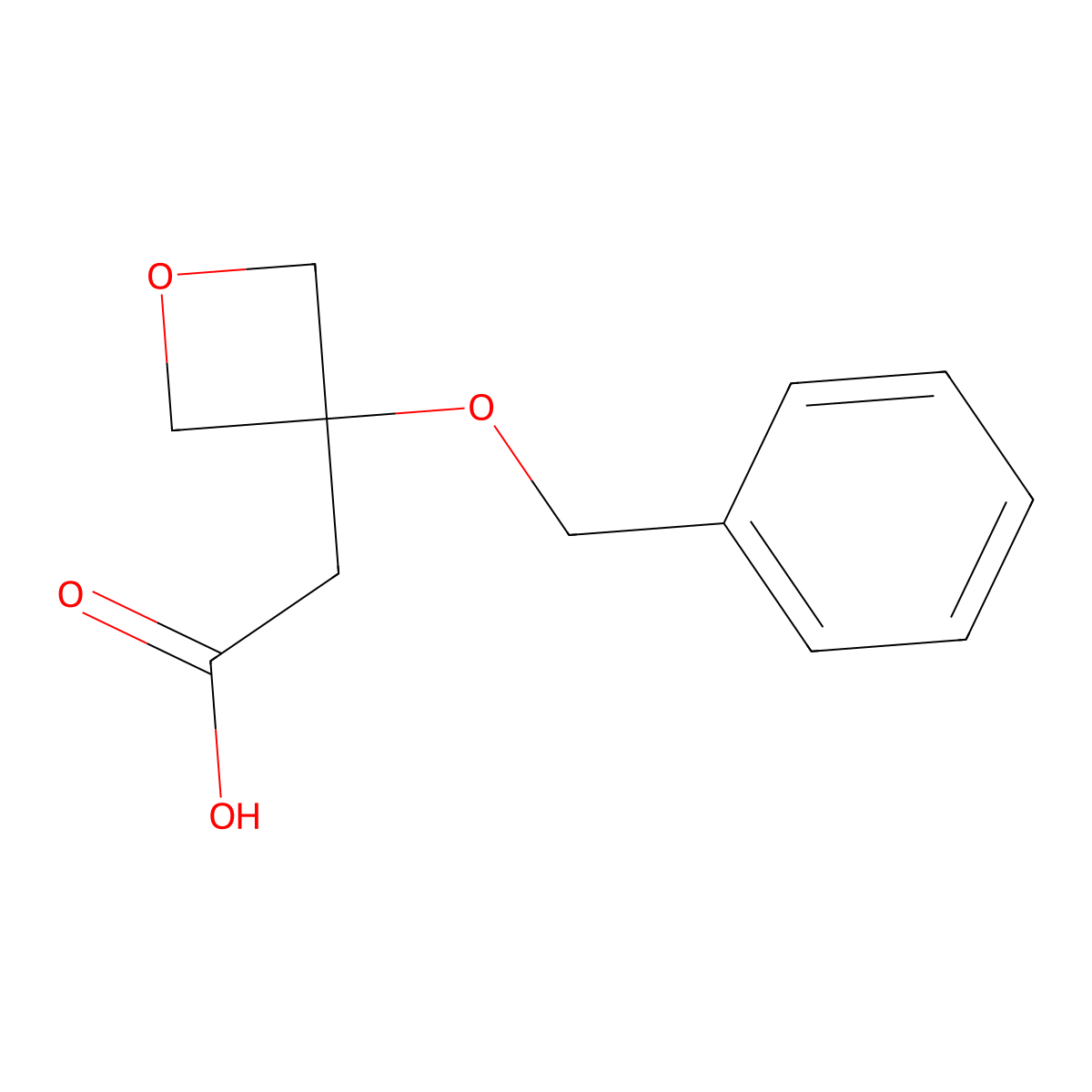 2-[3-(Benzyloxy)oxetan-3-yl]acetic acid molecular structure, CAS 1897551-06-2