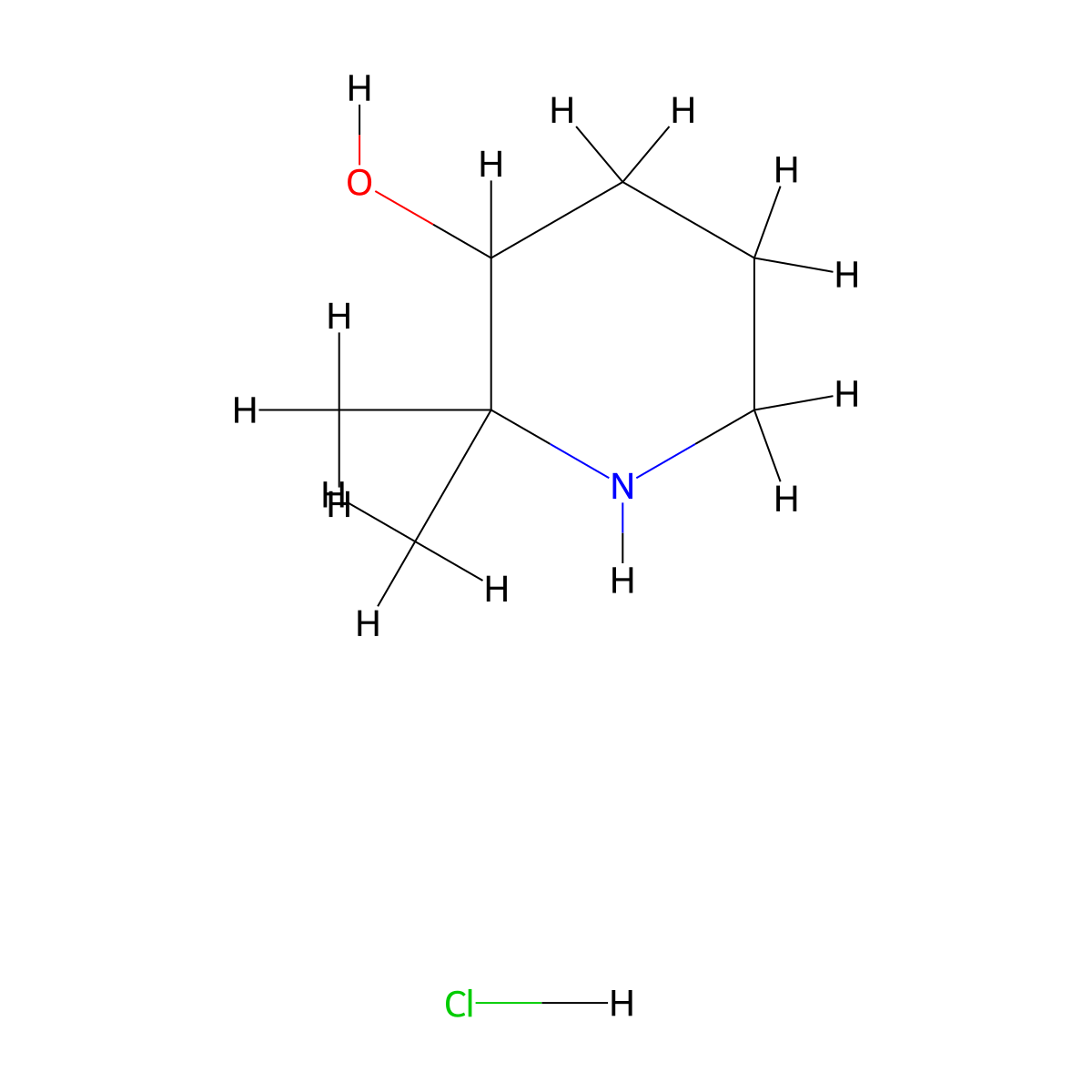 2,2-Dimethylpiperidin-3-OL hydrochloride molecular structure, CAS 1897552-59-8