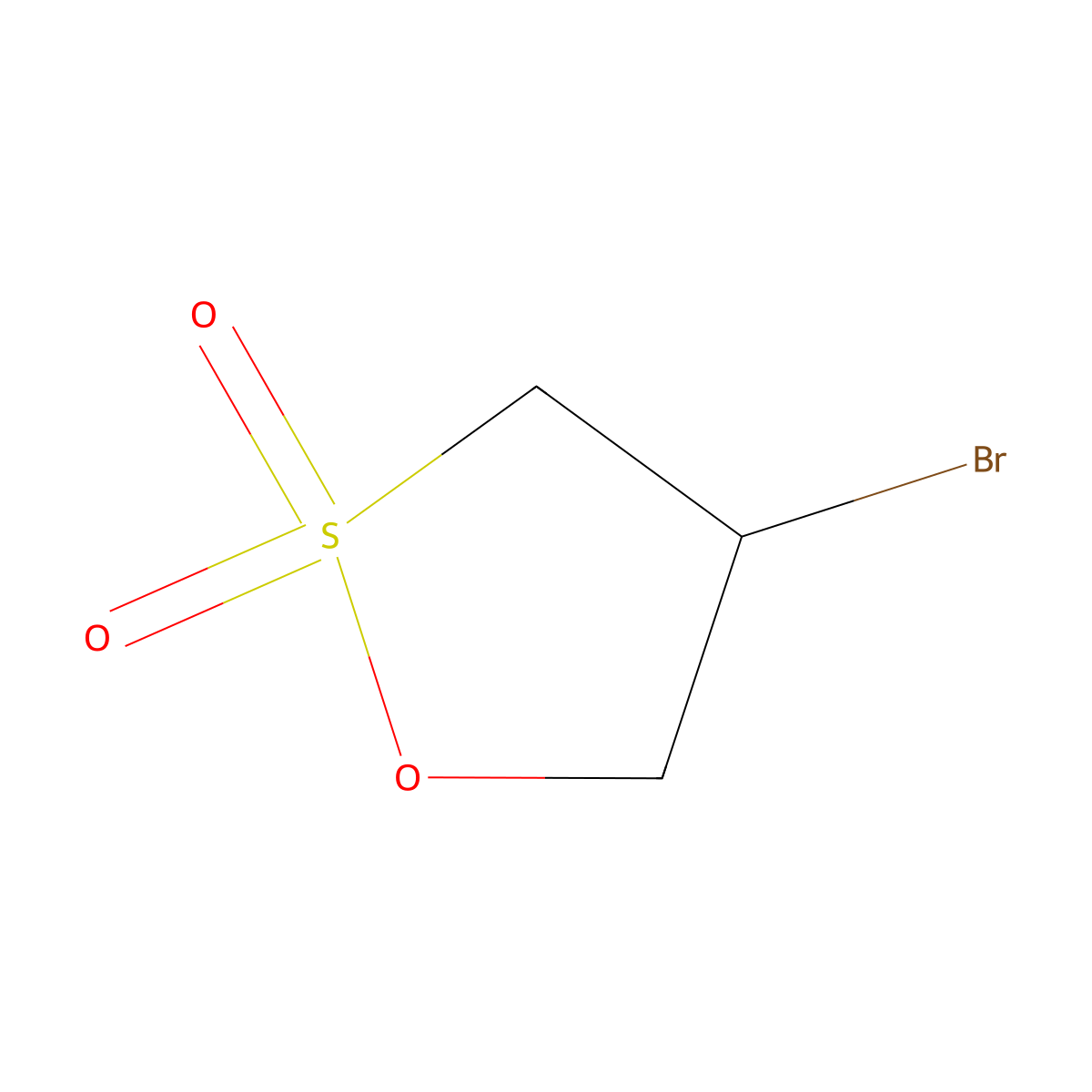 4-Bromo-1,2lambda~6~-oxathiolane-2,2-dione molecular structure, CAS 189756-89-6