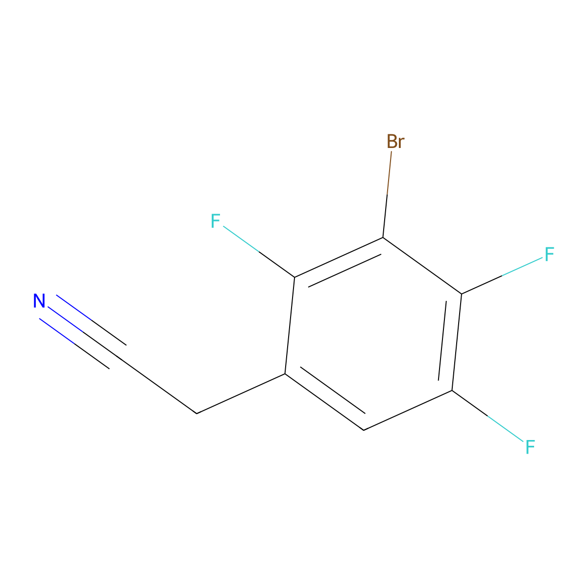 2-(3-Bromo-2,4,5-trifluorophenyl)acetonitrile molecular structure, CAS 1897563-72-2