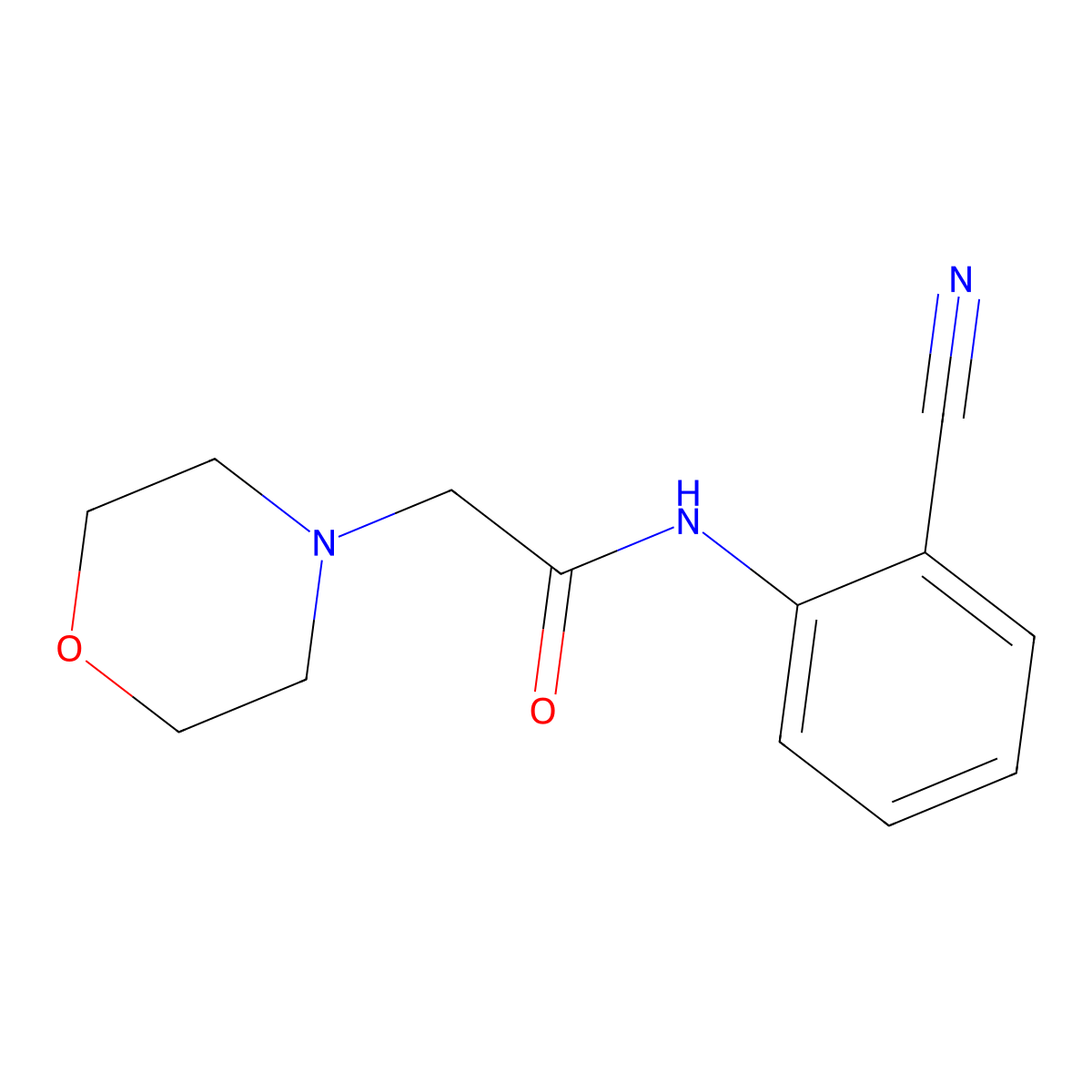 N-(2-cyanophenyl)-2-(morpholin-4-yl)acetamide molecular structure, CAS 189757-27-5