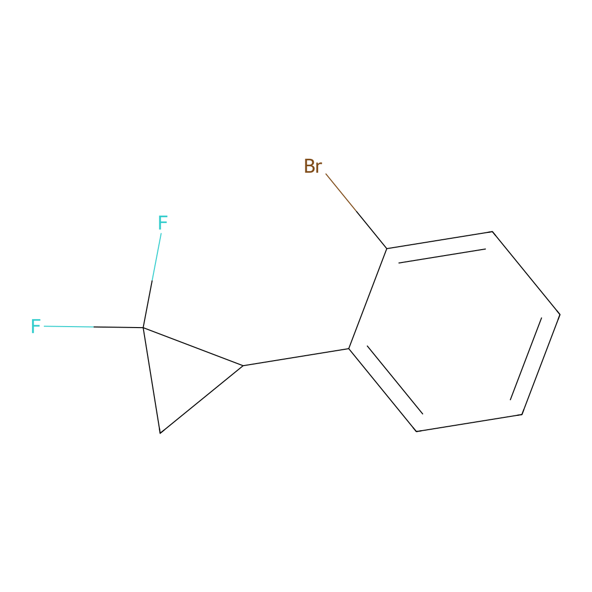 1-Bromo-2-(2,2-difluorocyclopropyl)benzene molecular structure, CAS 1897571-62-8