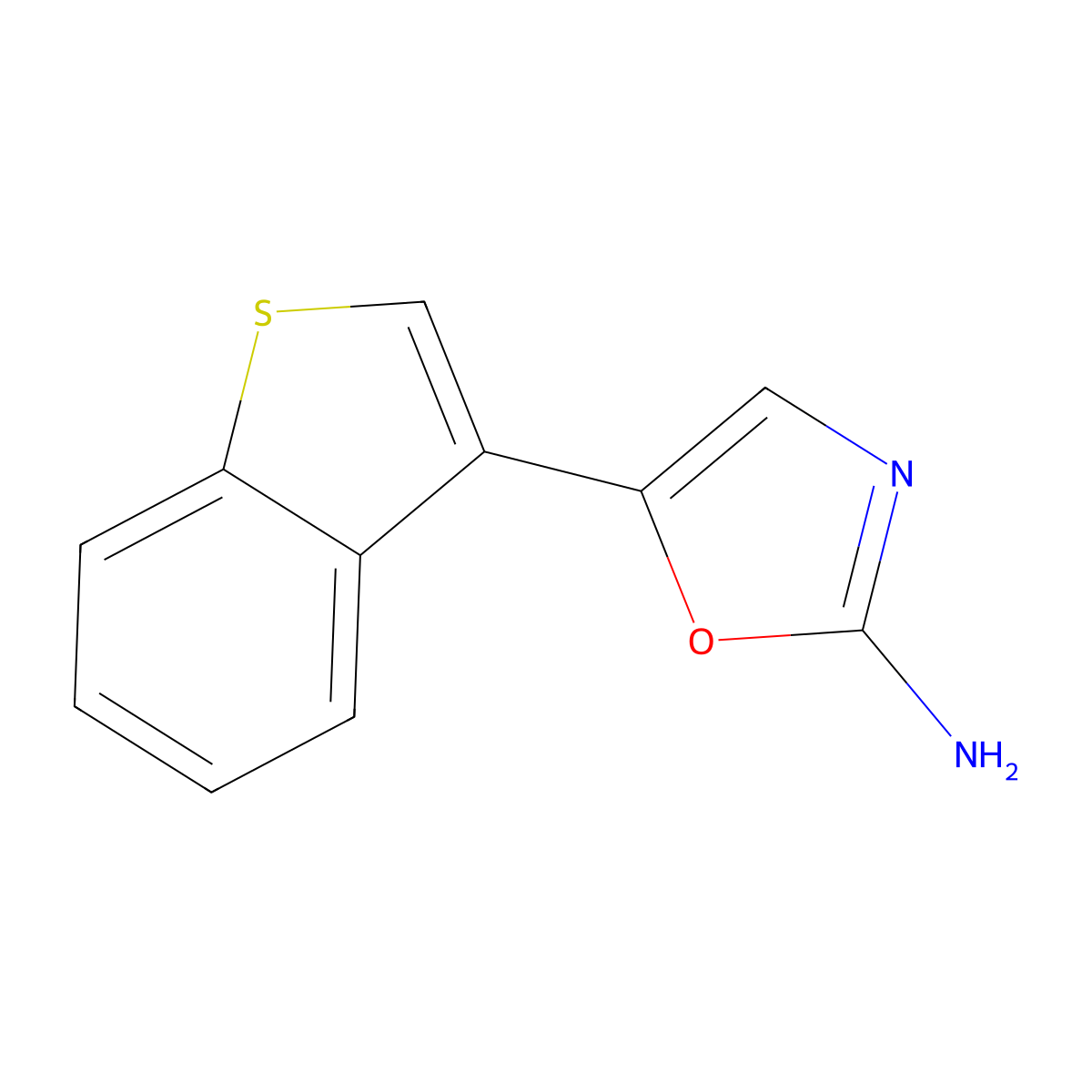 5-(Benzo[b]thiophen-3-yl)oxazol-2-amine molecular structure, CAS 1897582-87-4
