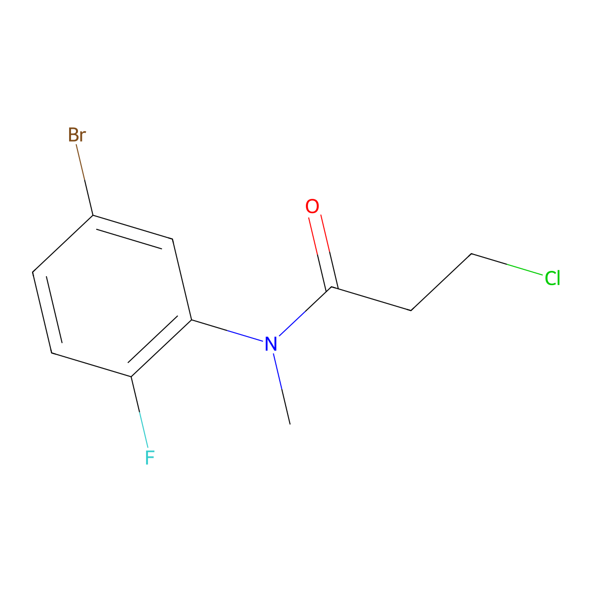 N-(5-Bromo-2-fluorophenyl)-3-chloro-N-methylpropanamide molecular structure, CAS 1897597-07-7