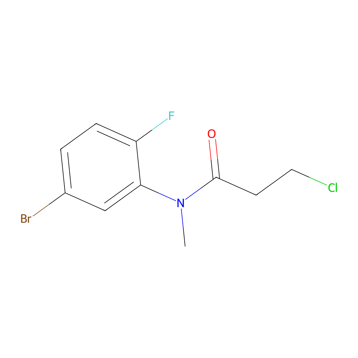 N-(5-Bromo-2-fluorophenyl)-3-chloro-N-methylpropanamide molecular structure, CAS 1897597-07-7