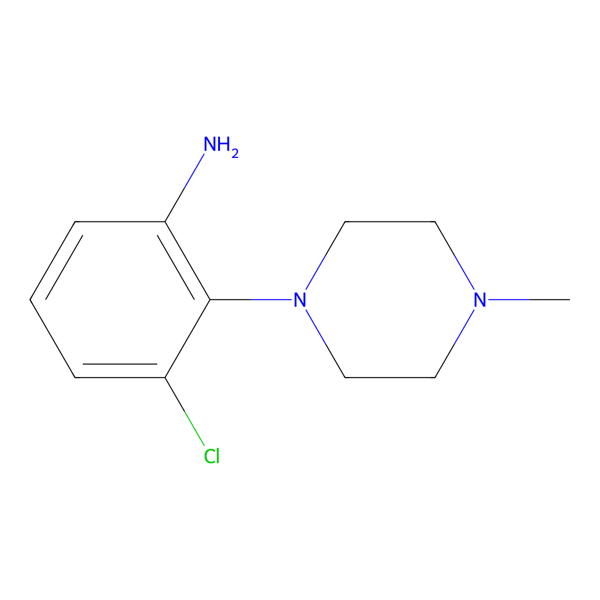 3-Chloro-2-(4-methylpiperazin-1-yl)aniline molecular structure, CAS 189761-97-5