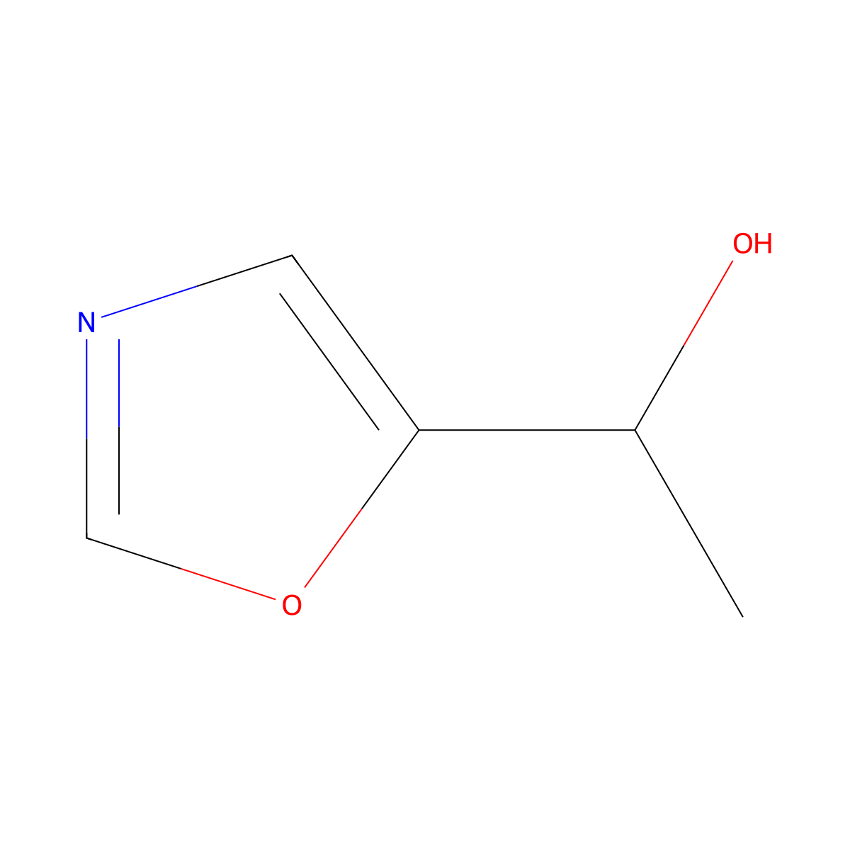 1-(1,3-Oxazol-5-yl)ethan-1-ol molecular structure, CAS 1897615-28-9