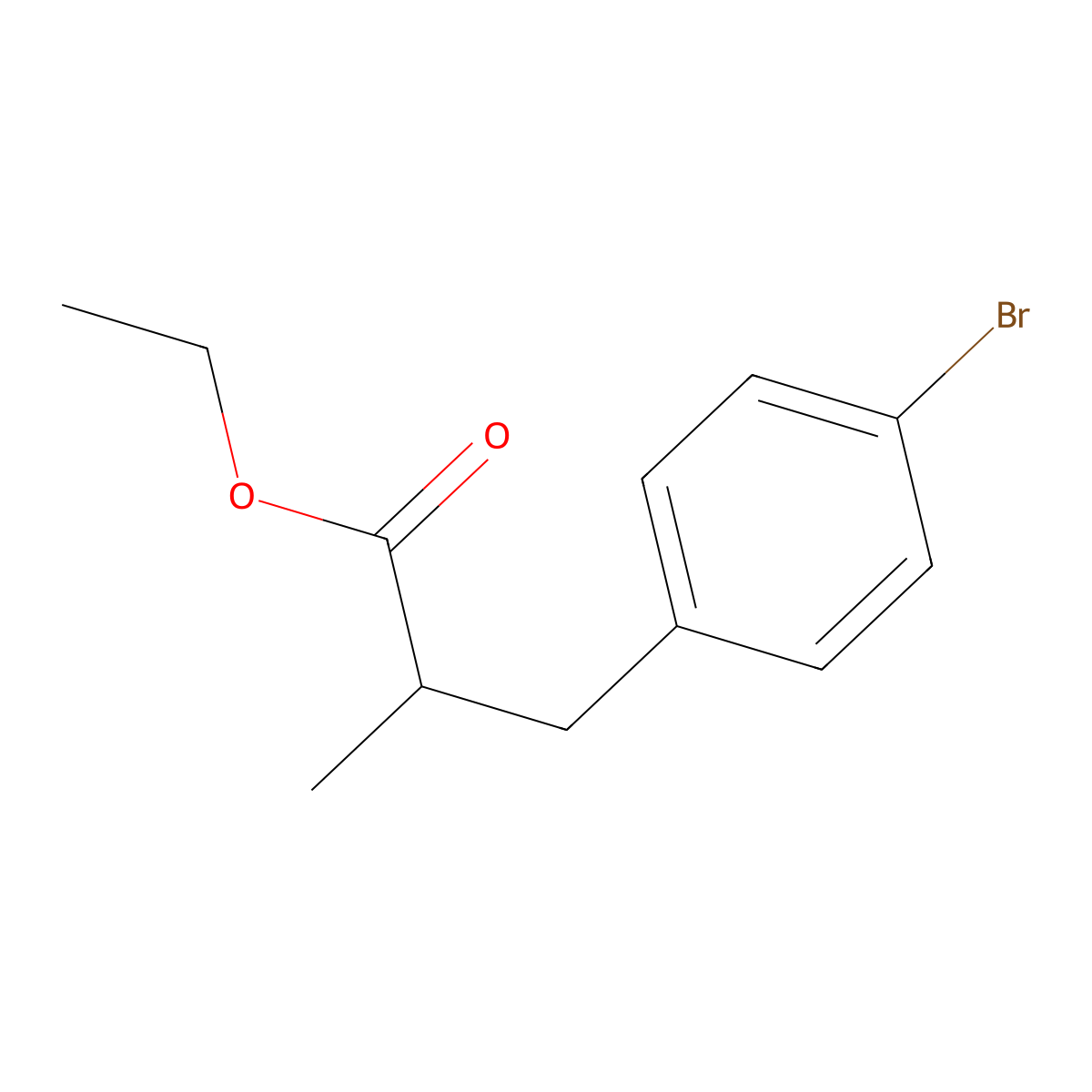 Ethyl 3-(4-bromophenyl)-2-methylpropanoate molecular structure, CAS 189762-11-6
