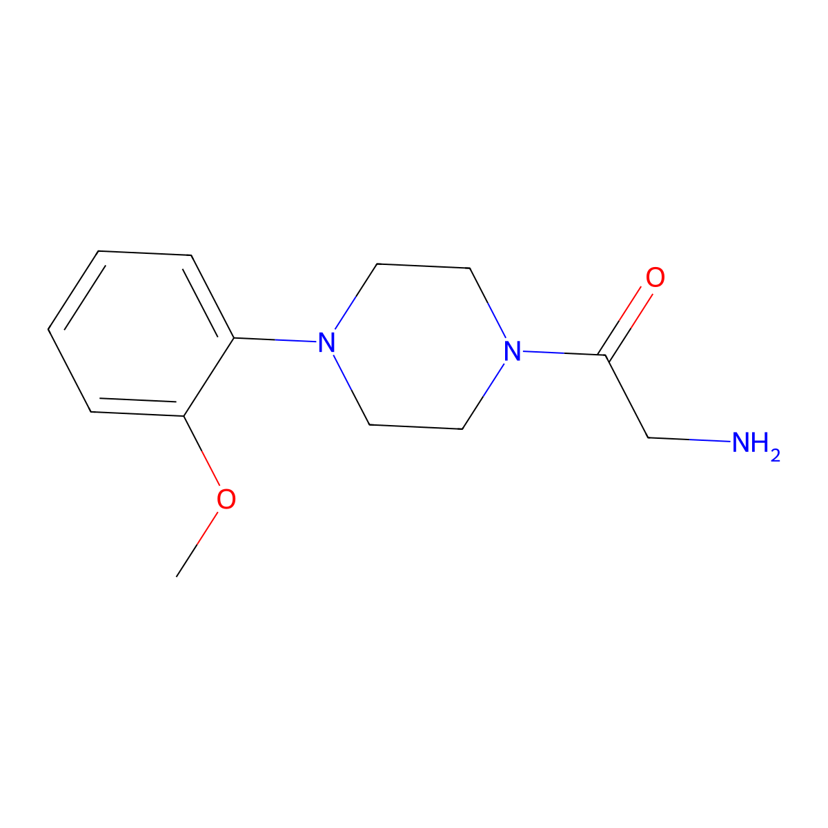 2-Amino-1-[4-(2-methoxyphenyl)piperazin-1-YL]ethanone molecular structure, CAS 189762-35-4