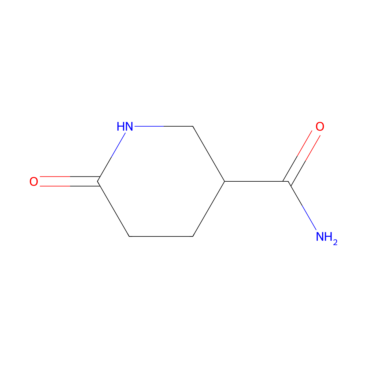 6-Oxopiperidine-3-carboxamide molecular structure, CAS 189763-34-6
