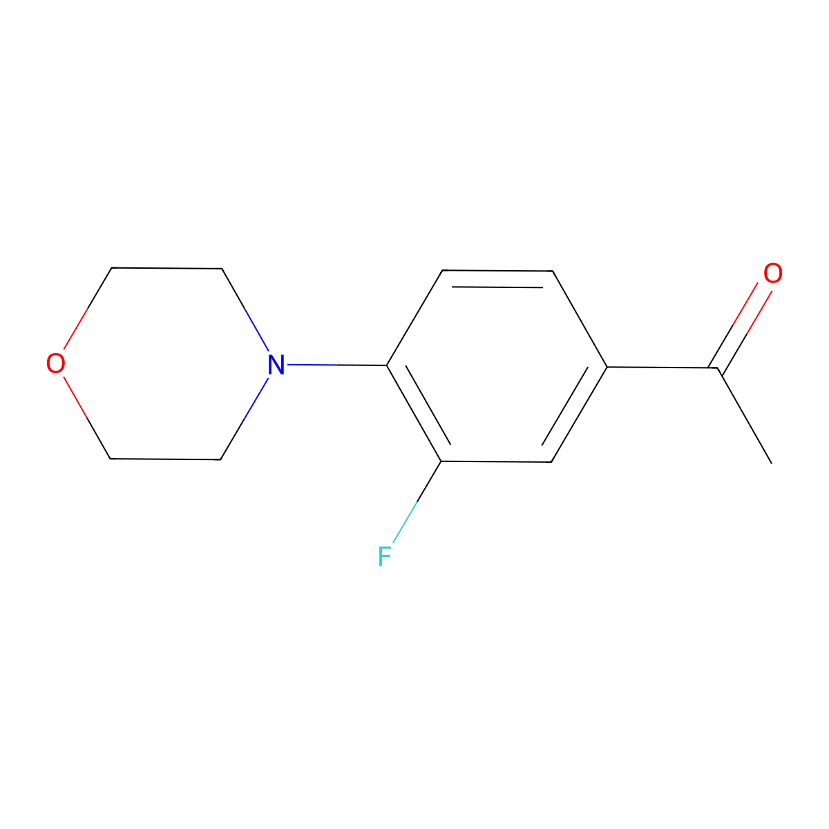 3'-Fluoro-4'-morpholinoacetophenone molecular structure, CAS 189763-65-3