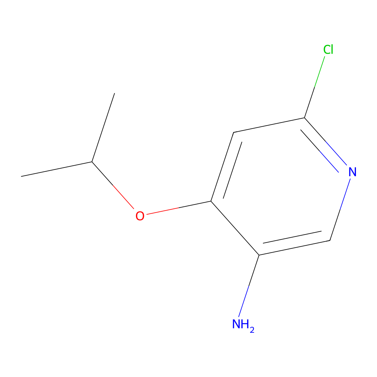 6-Chloro-4-isopropoxypyridin-3-amine molecular structure, CAS 1897687-86-3