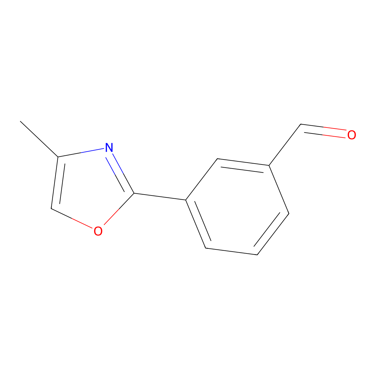 3-(4-Methyl-1,3-oxazol-2-yl)benzaldehyde molecular structure, CAS 1897687-95-4