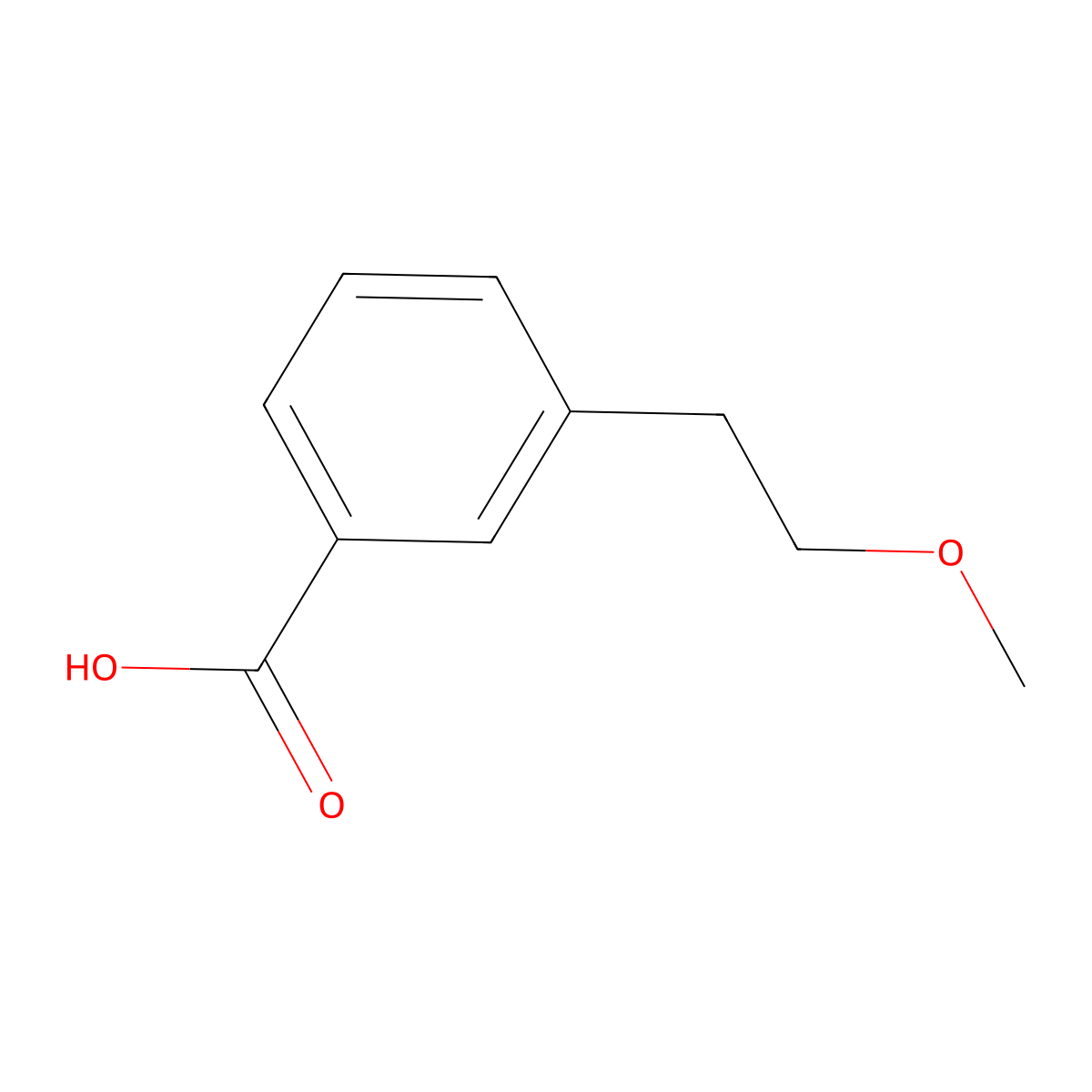 3-(2-Methoxyethyl)benzoic acid molecular structure, CAS 1897689-16-5