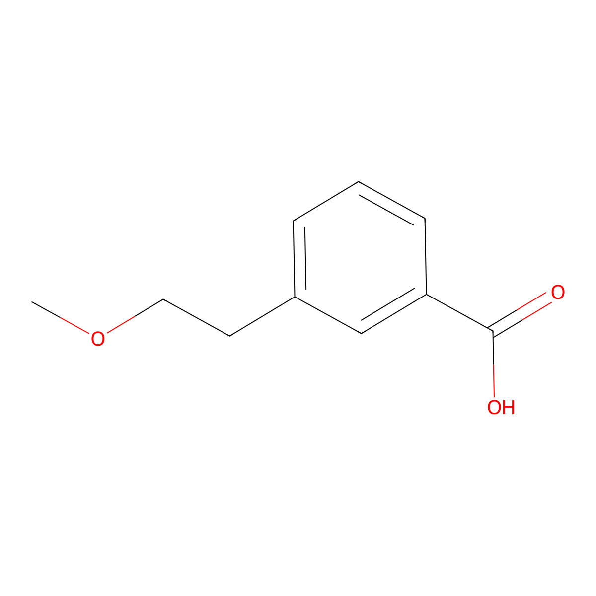 3-(2-Methoxyethyl)benzoic acid molecular structure, CAS 1897689-16-5