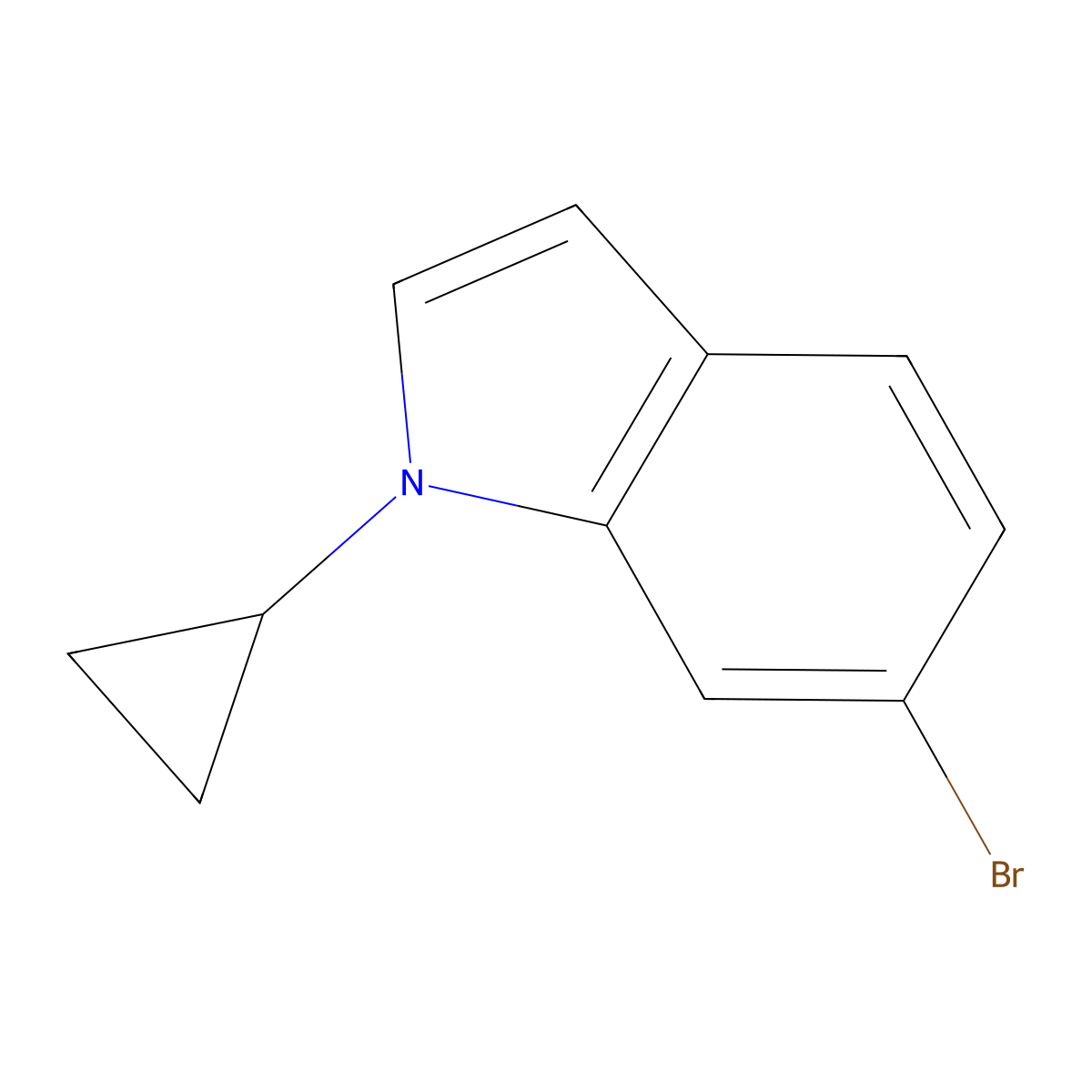 6-Bromo-1-cyclopropyl-1H-indole molecular structure, CAS 1897690-68-4