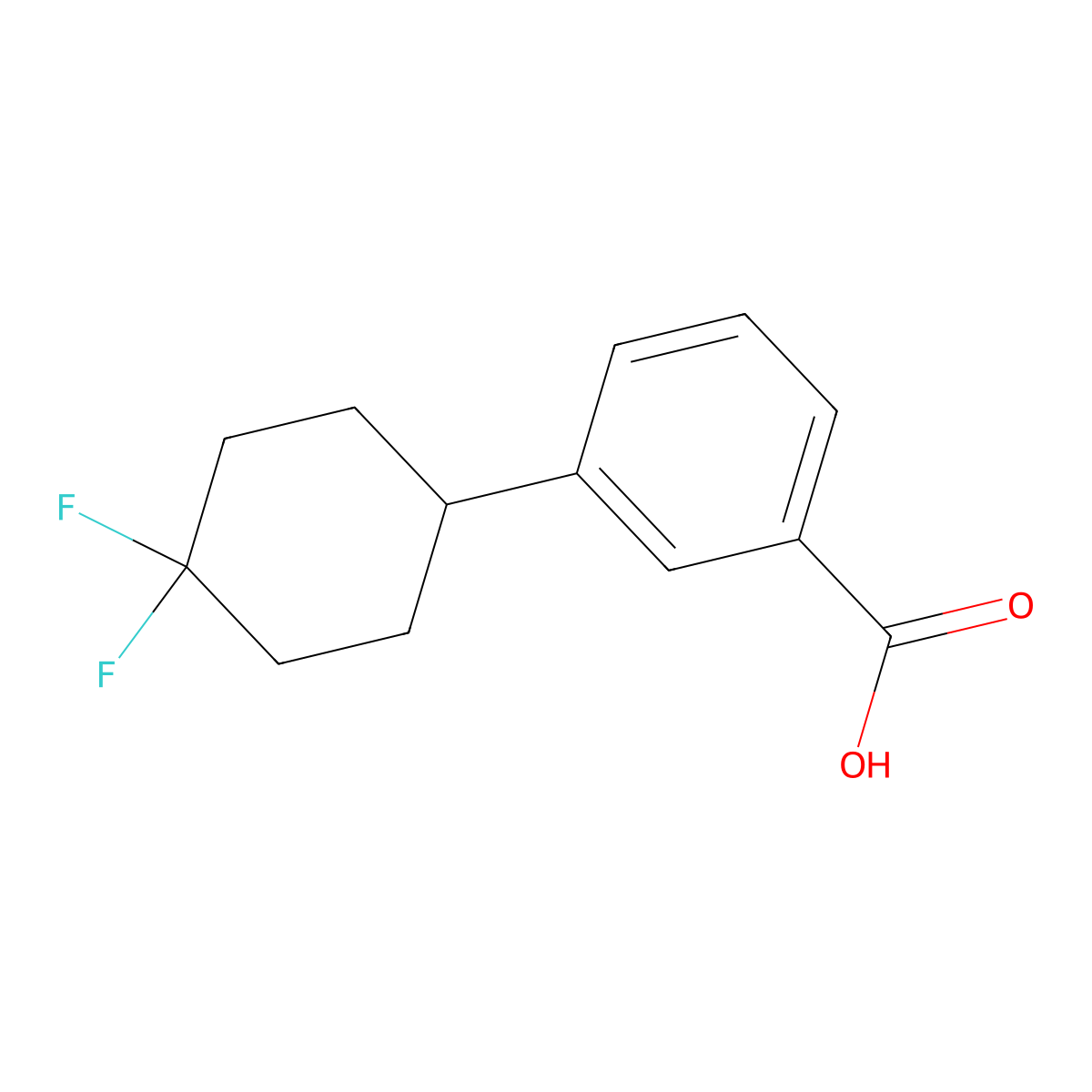 3-(4,4-Difluorocyclohexyl)benzoic acid molecular structure, CAS 1897695-45-2