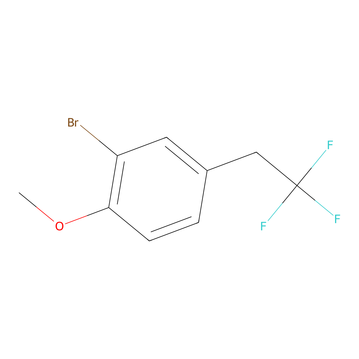 2-Bromo-1-methoxy-4-(2,2,2-trifluoroethyl)benzene molecular structure, CAS 1897696-92-2