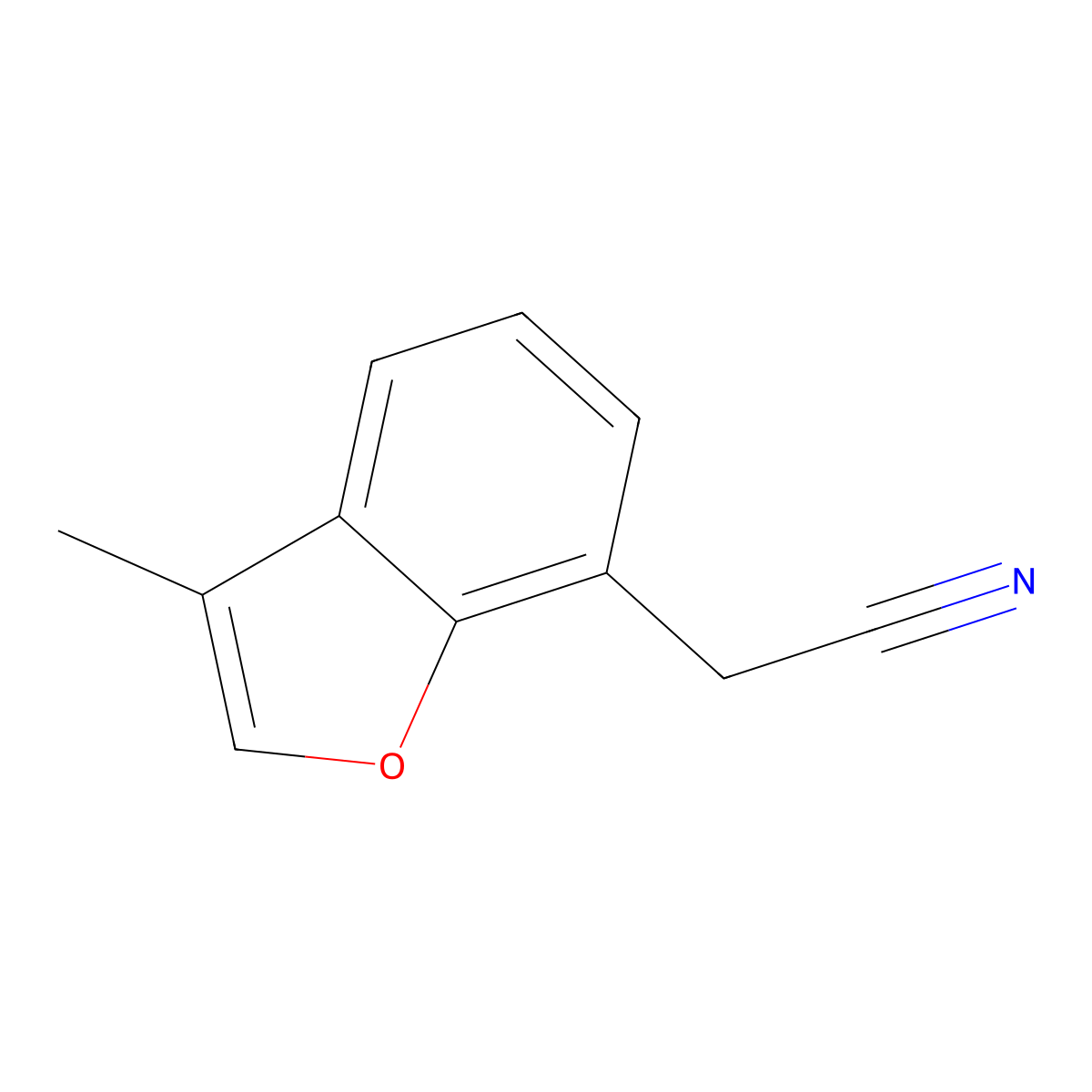 2-(3-Methyl-1-benzofuran-7-yl)acetonitrile molecular structure, CAS 1897717-57-5