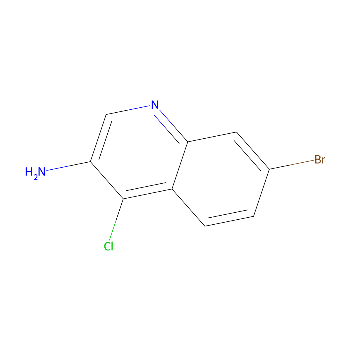 7-Bromo-4-chloroquinolin-3-amine molecular structure, CAS 1897737-56-2