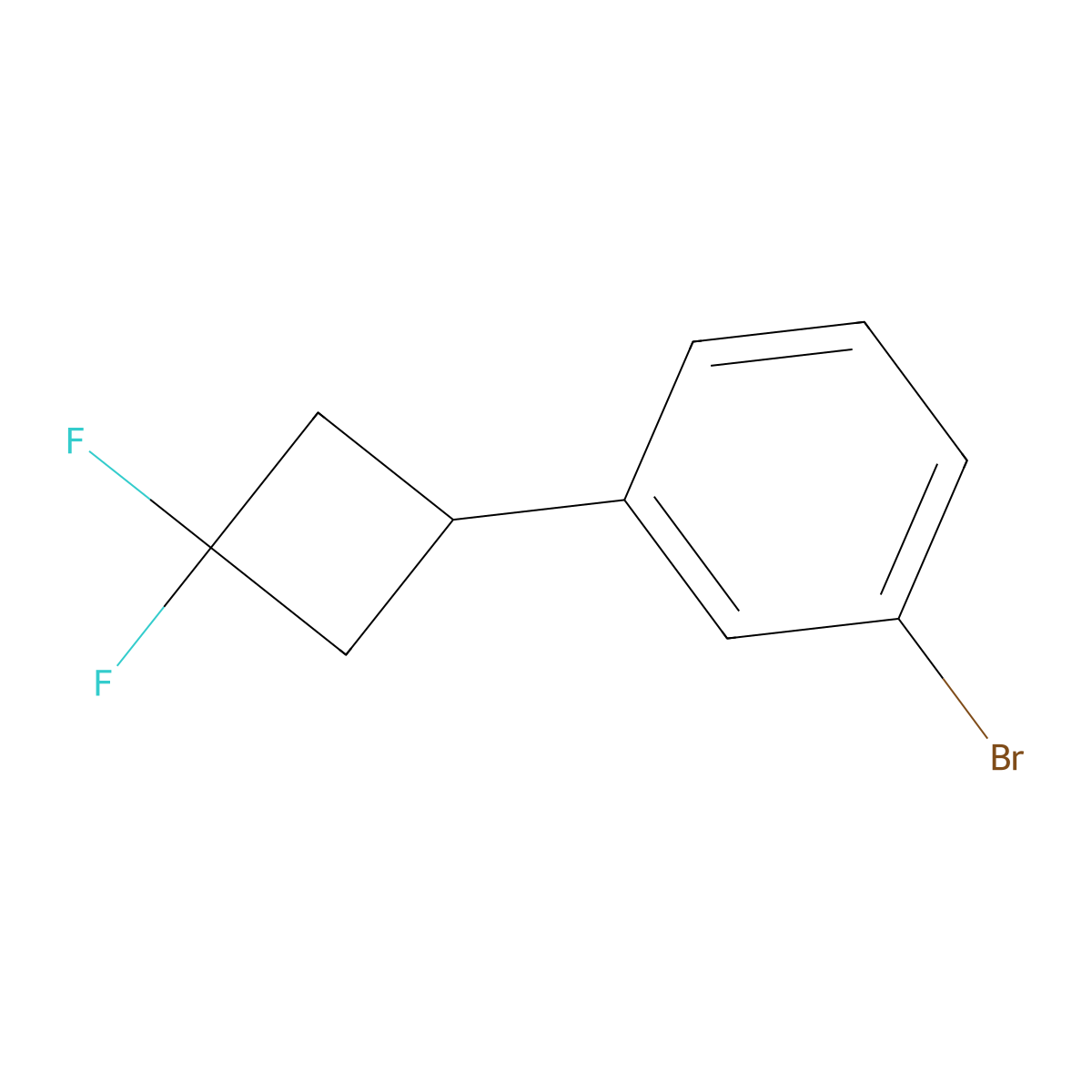 1-Bromo-3-(3,3-difluorocyclobutyl)benzene molecular structure, CAS 1897738-22-5