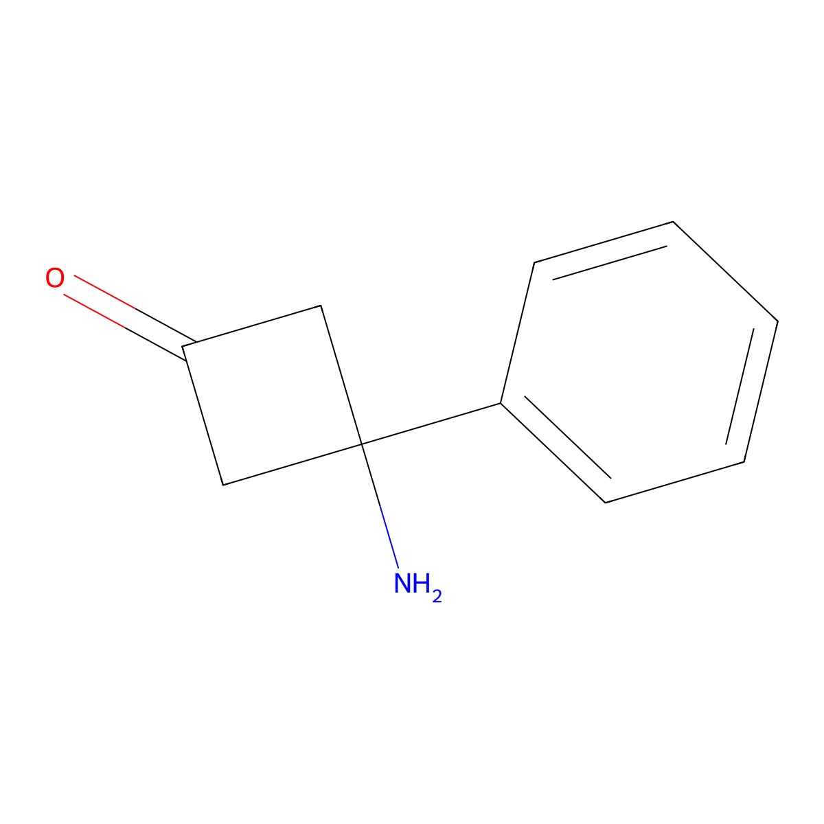 3-Amino-3-phenylcyclobutan-1-one molecular structure, CAS 1897757-39-9