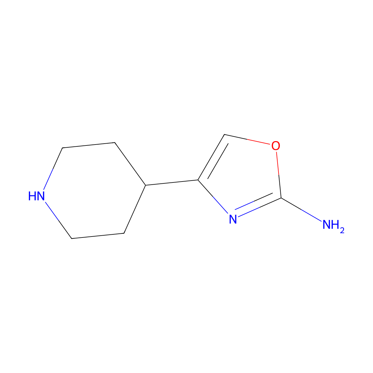 4-(Piperidin-4-yl)-1,3-oxazol-2-amine molecular structure, CAS 1897758-41-6