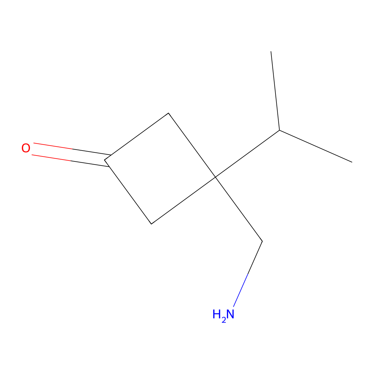 3-(Aminomethyl)-3-isopropylcyclobutan-1-one molecular structure, CAS 1897759-92-0