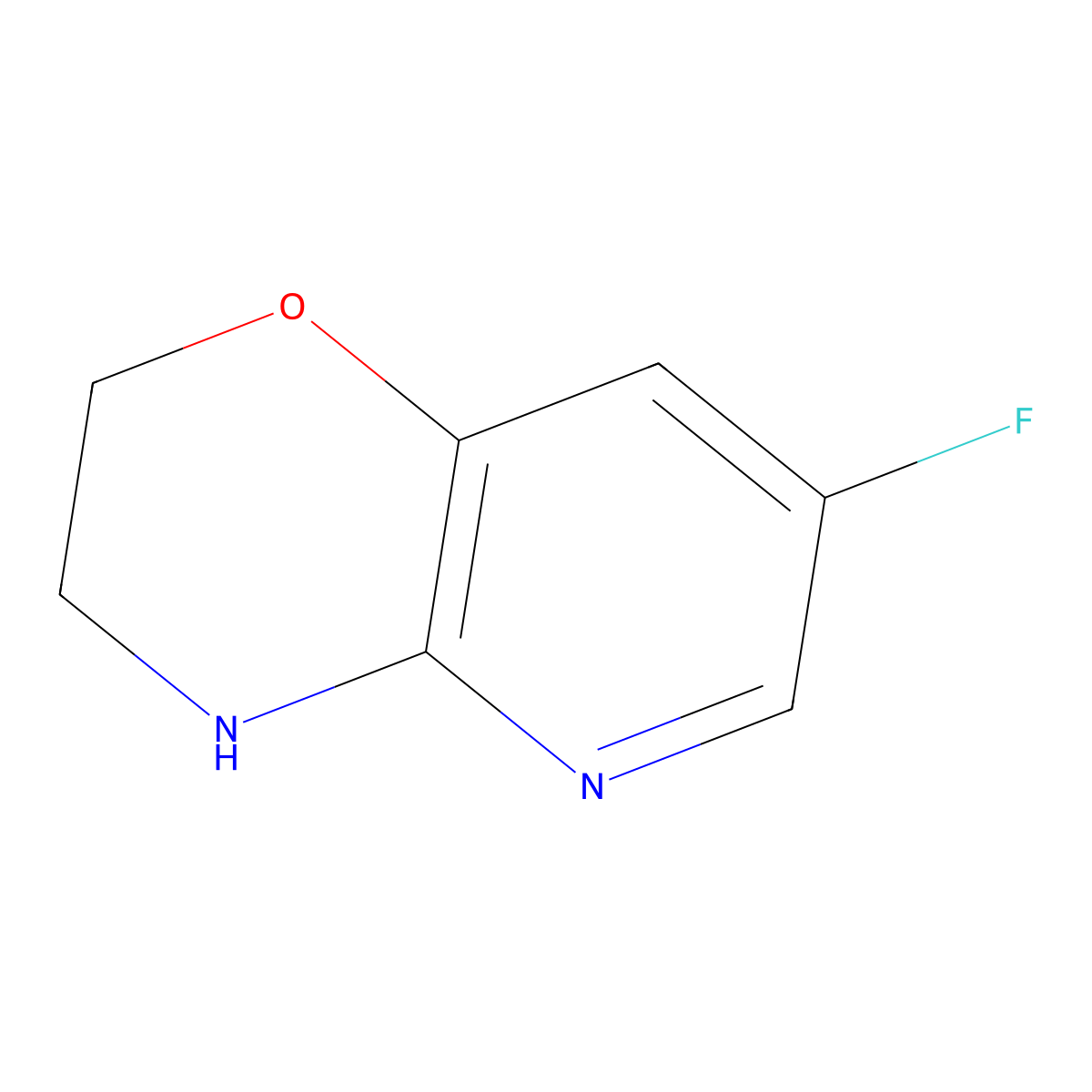 7-fluoro-2H,3H,4H-pyrido[3,2-b][1,4]oxazine molecular structure, CAS 1897761-02-2